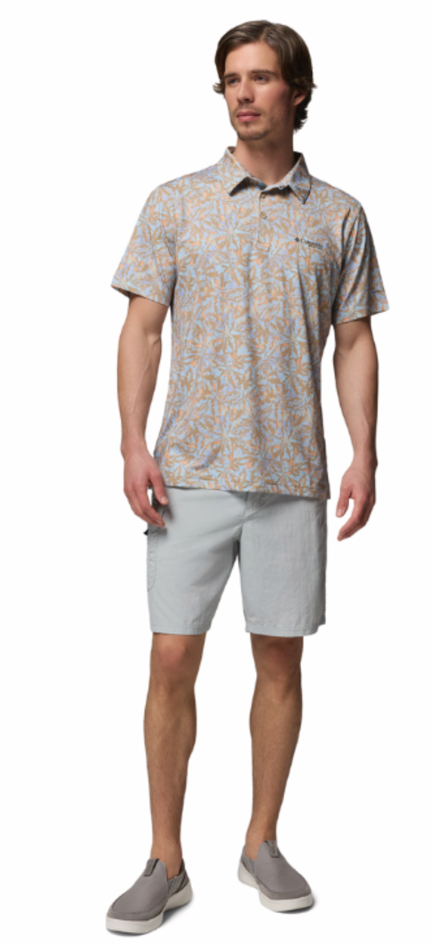 Columbia Men's Super Slack Tide II Stretch Polo Beach Pompanos M