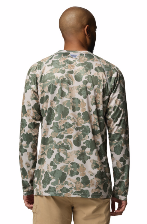 Columbia Men's Super Terminal Tackle PFG Frigate Frenz LS Shirt Dark Stone Deltawood