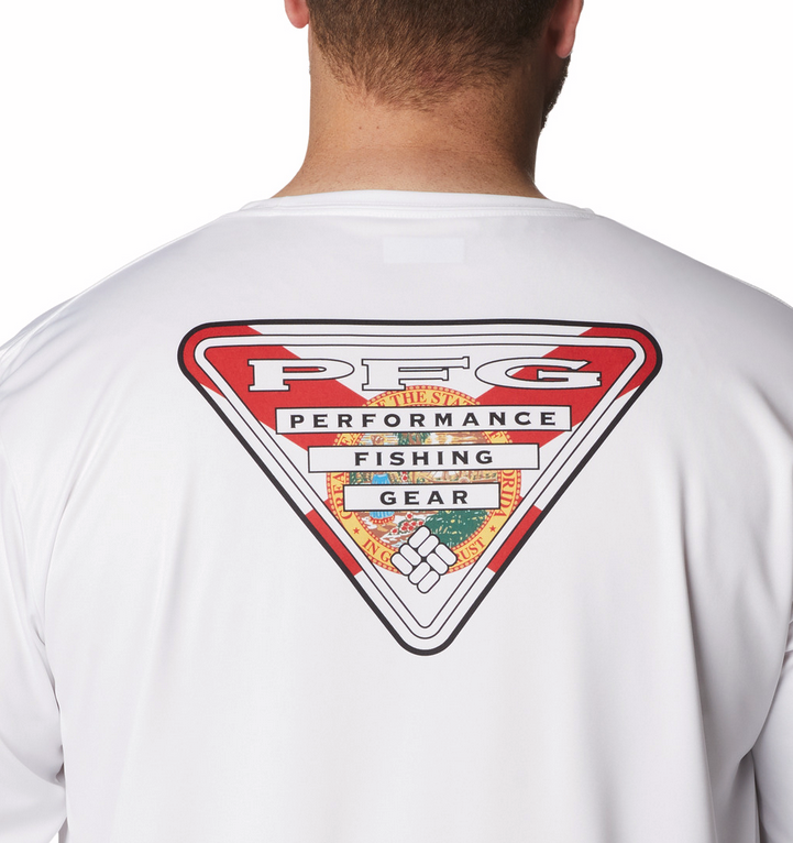 Columbia Men's Terminal Tackle PFG State Triangle LS White
