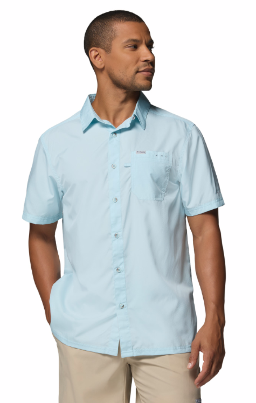 Columbia Slack Tide Camp SS Shirt Marine Light