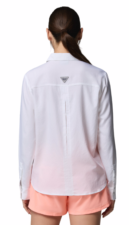 Columbia Women's PFG Castback LS Shirt White