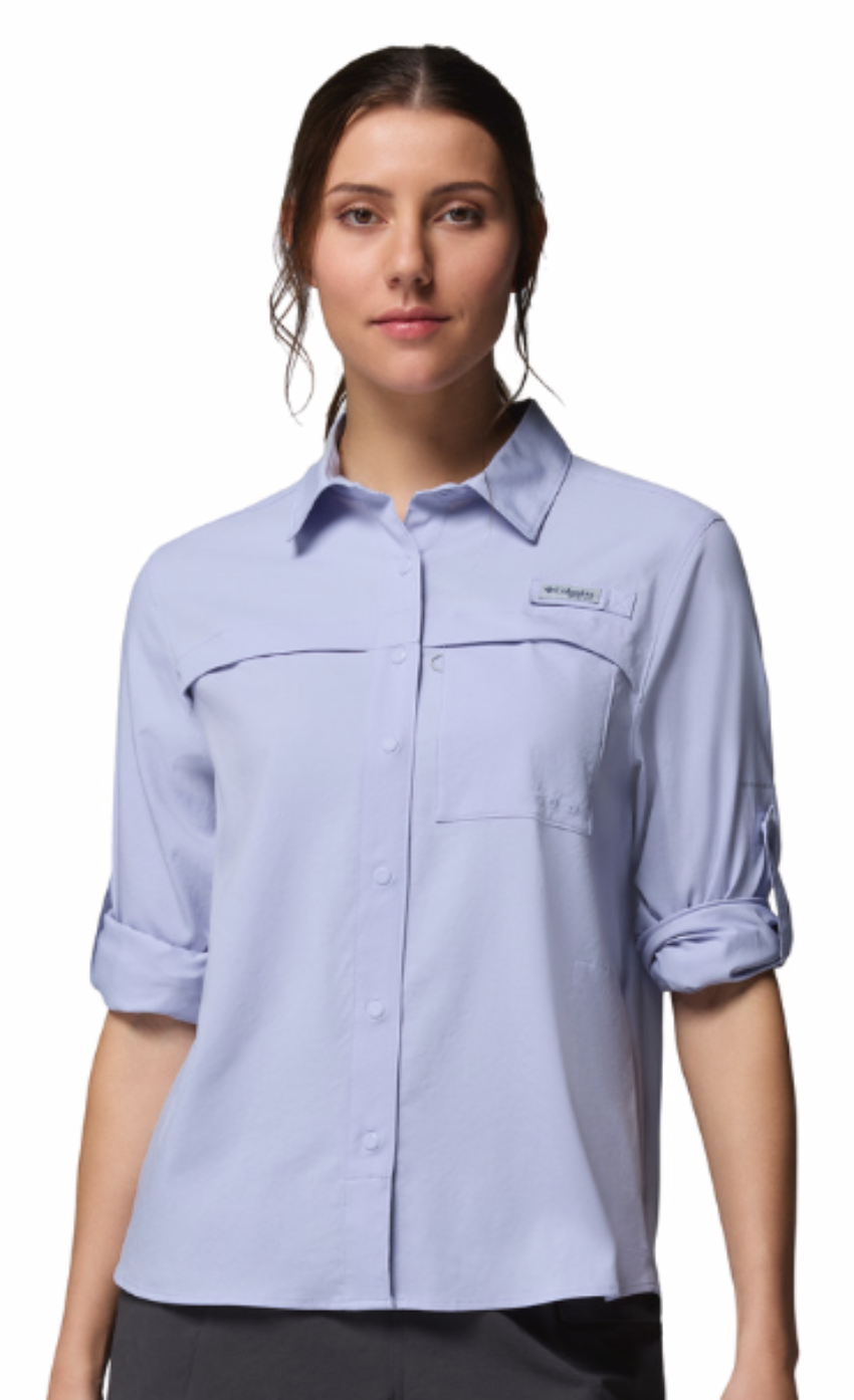 Columbia Women's PFG Castback Woven LS Shirt Twilight
