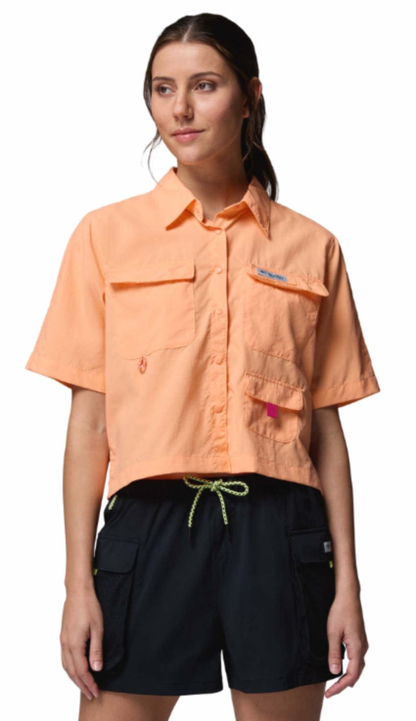 Columbia Women's PFG Open Water SS Shirt Bright Nectar