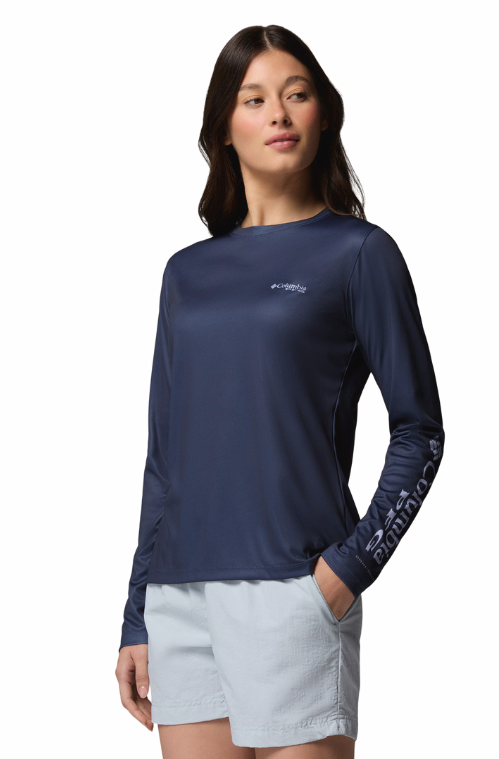 Columbia Women's Tidal Tee Original Chill LS Shirt Nocturnal