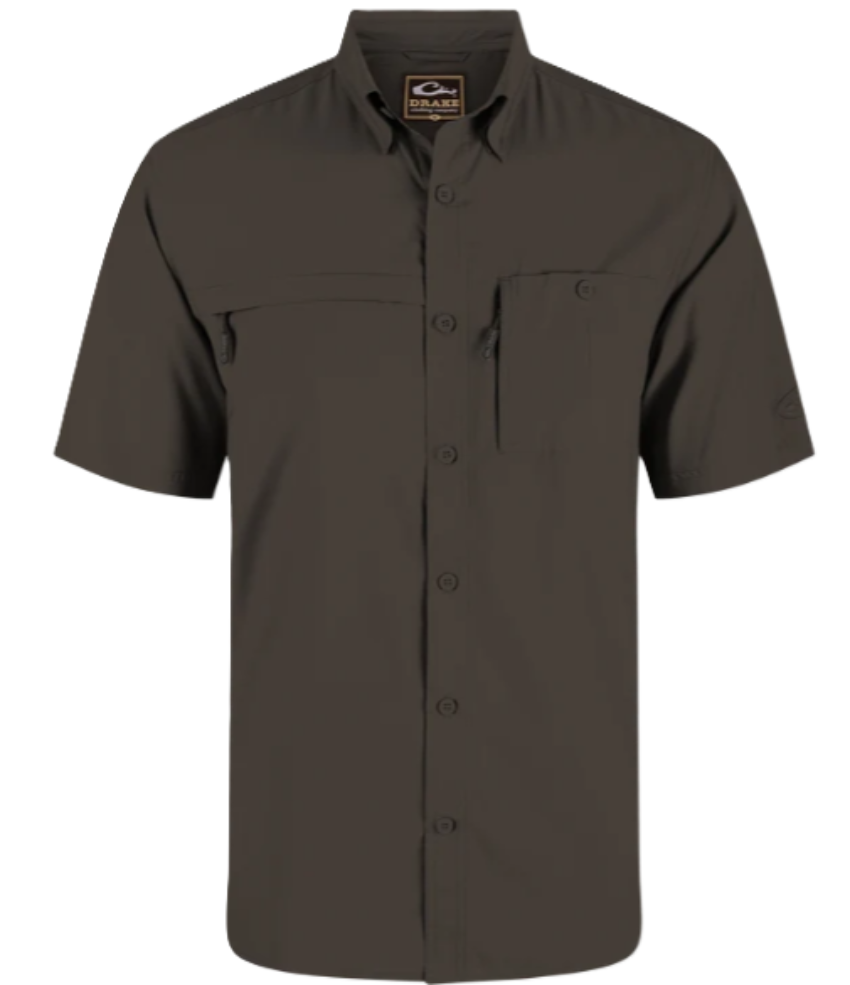 Drake Men's 8-Shot Flyweight SS Shirt Black Olive