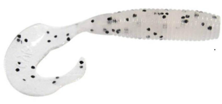 Gary Yamamoto Custom Baits 4" Grub Clear with LG Black Flakes 10pk