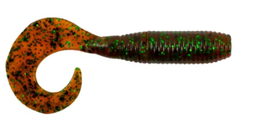 Gary Yamamoto Custom Baits 4" Grub Rootbeer with Black and Green Flake 10pk