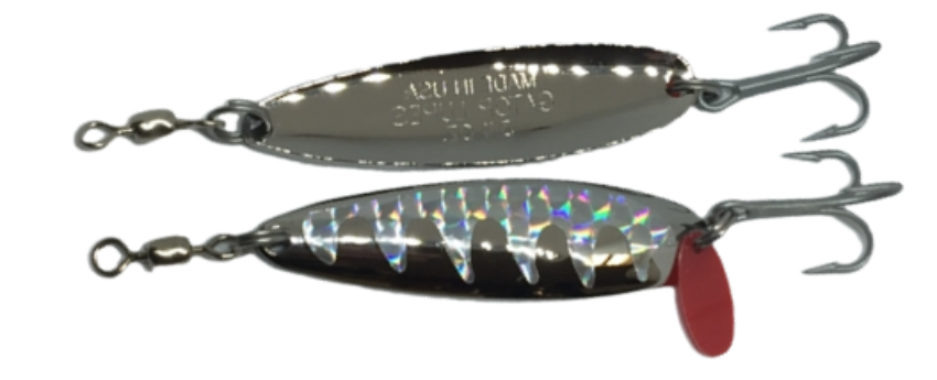 Gator Lure 3/4oz Silver Gator Casting Spoon Silver Tape