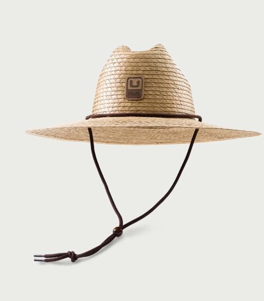 HUK Crushable Straw Hat Brown Palm