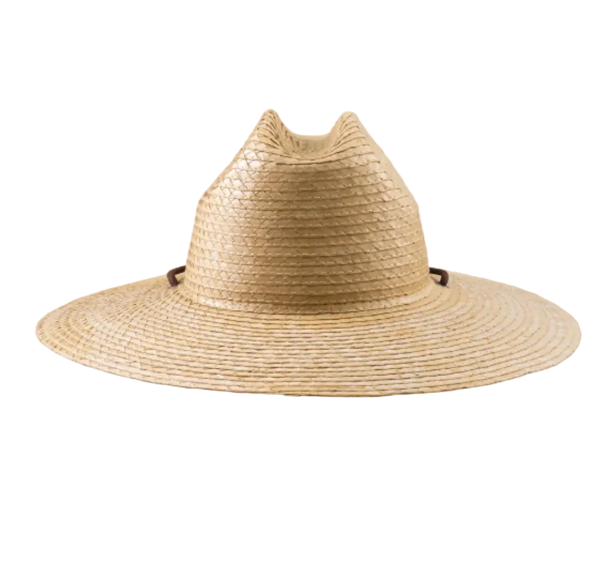 HUK Crushable Straw Hat Brown Palm
