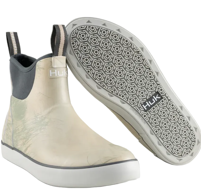 HUK Men's Printed Rogue Wave Boots Silver Birch