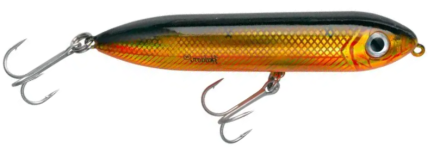 Heddon Saltwater Super Spook, Jr. 3-1/2" 1/2 oz Gold Shiner