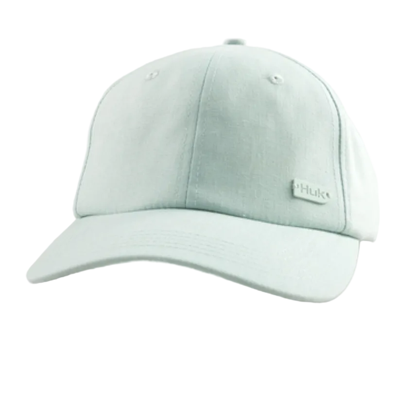 Huk Breezeway Linen Dad Hat Heron Blue