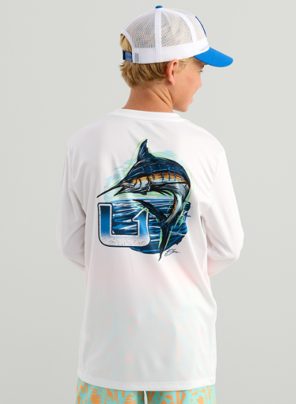 Huk Kid's KC Graphic Pursuit LS Shirt Art Series/White6