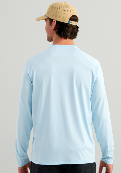 Huk Men's Airweight LS Crew Coastal Drift/Heather