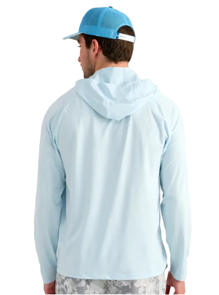 Huk Men's Airweight LS Hoodie Coastal Drift Heather