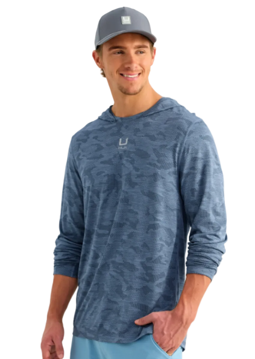 Huk Men's Andros Hoodie Stormy Blue