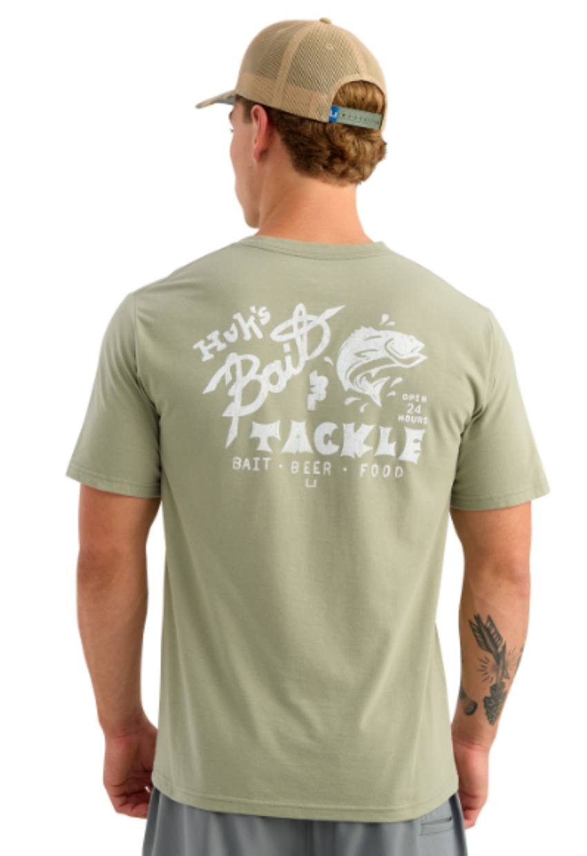 Huk Men's Bait SS Tee Seagrass