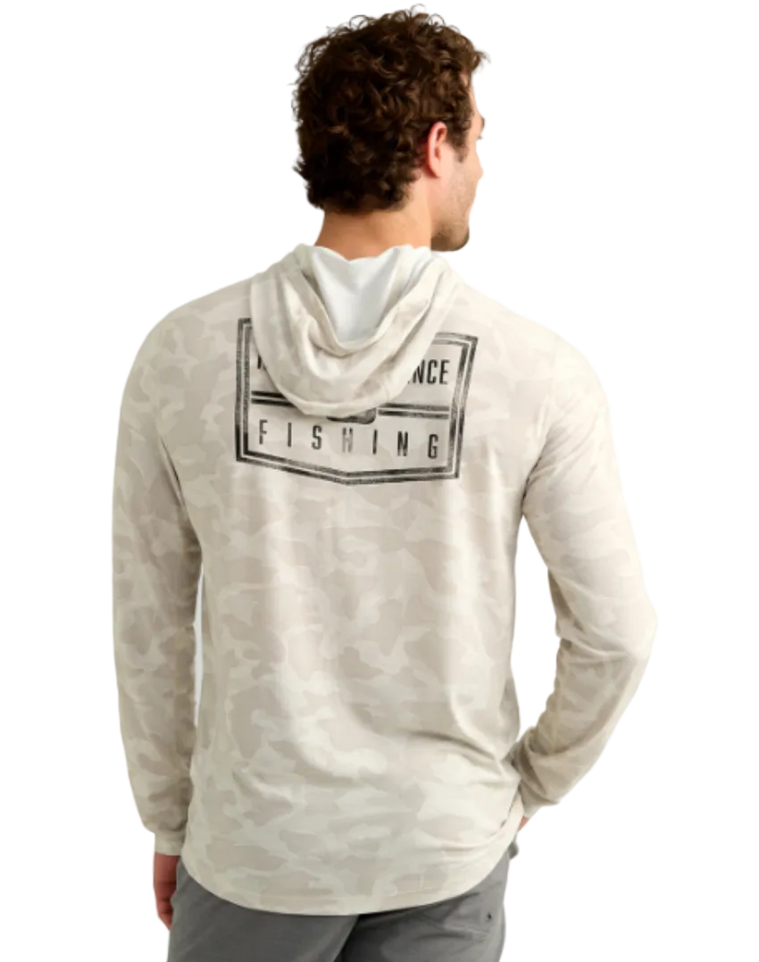 Huk Men's Drift Printed Hoodie Silver Birch