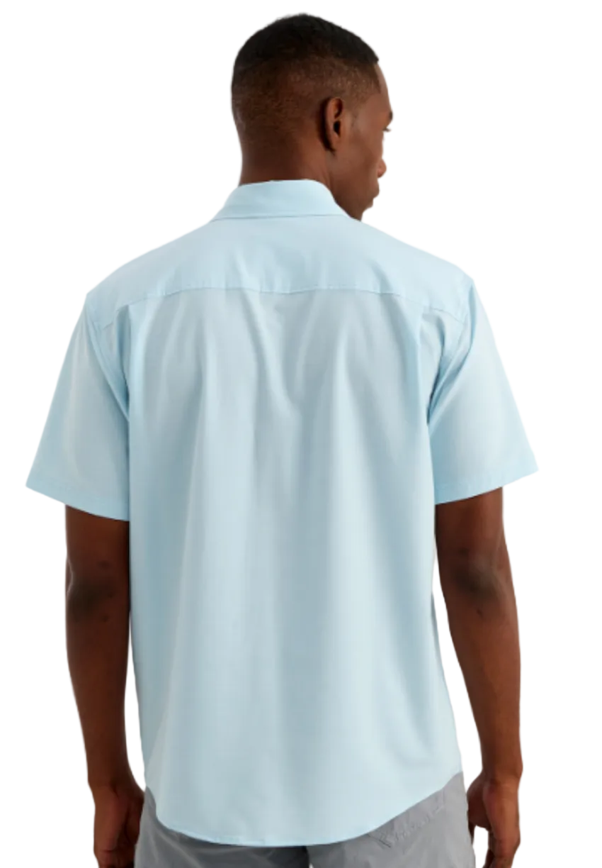 Huk Men's Kona Solid SS Shirt Coastal Drift