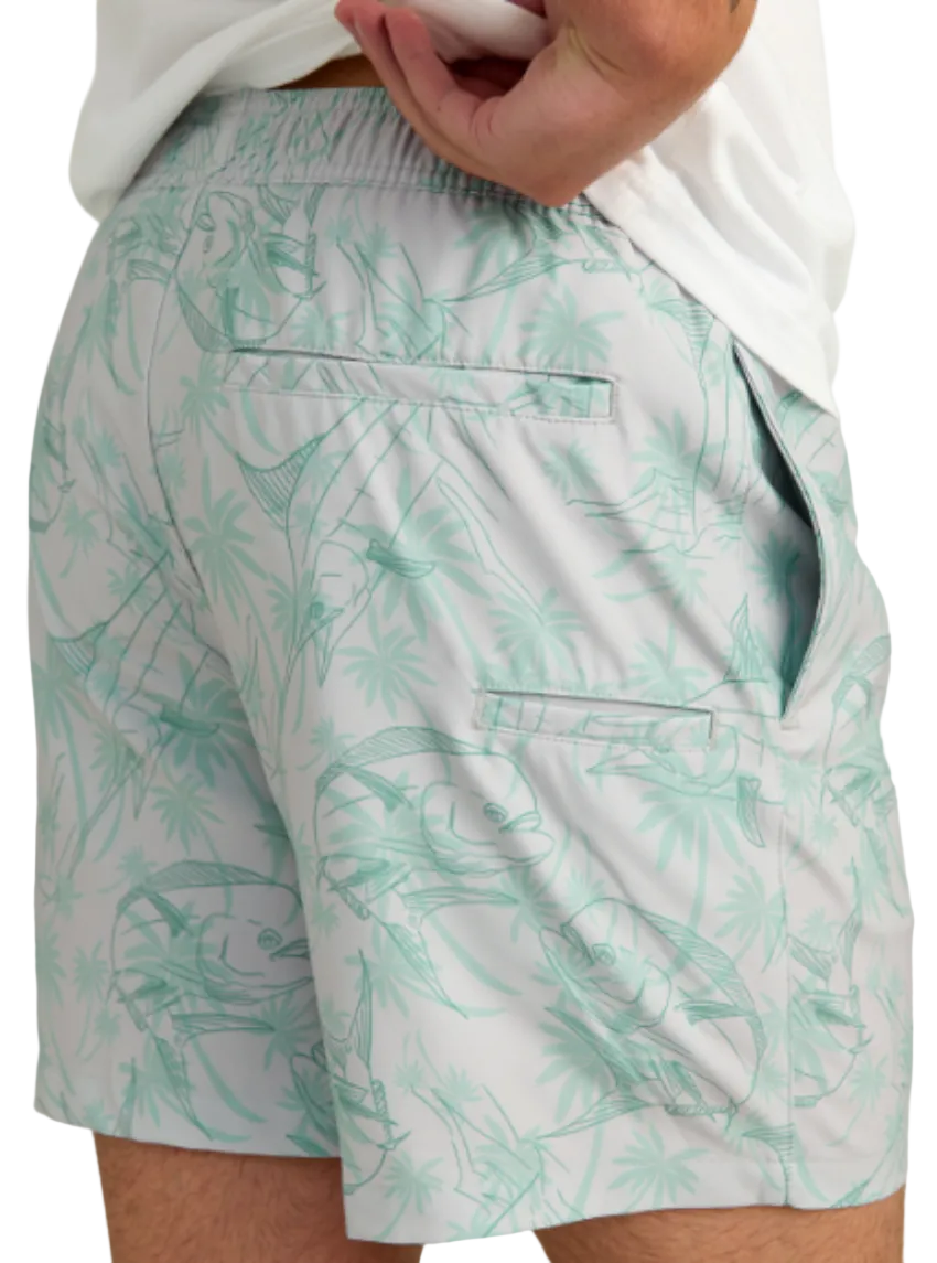Huk Men's Pursuit KC Printed Volley Shorts Seagull