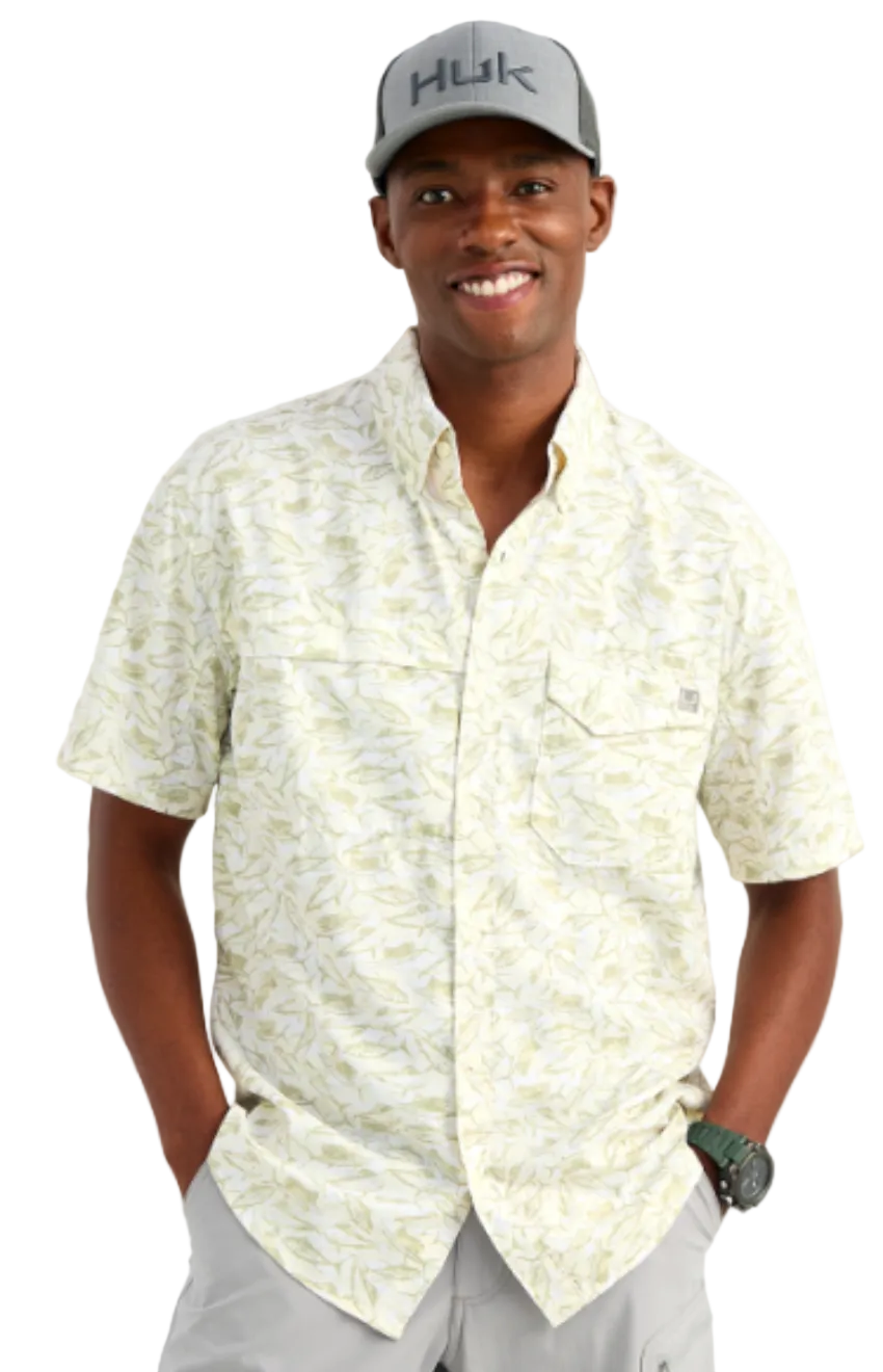 Huk Men's TidePoint KC Printed SS Shirt Seagrass