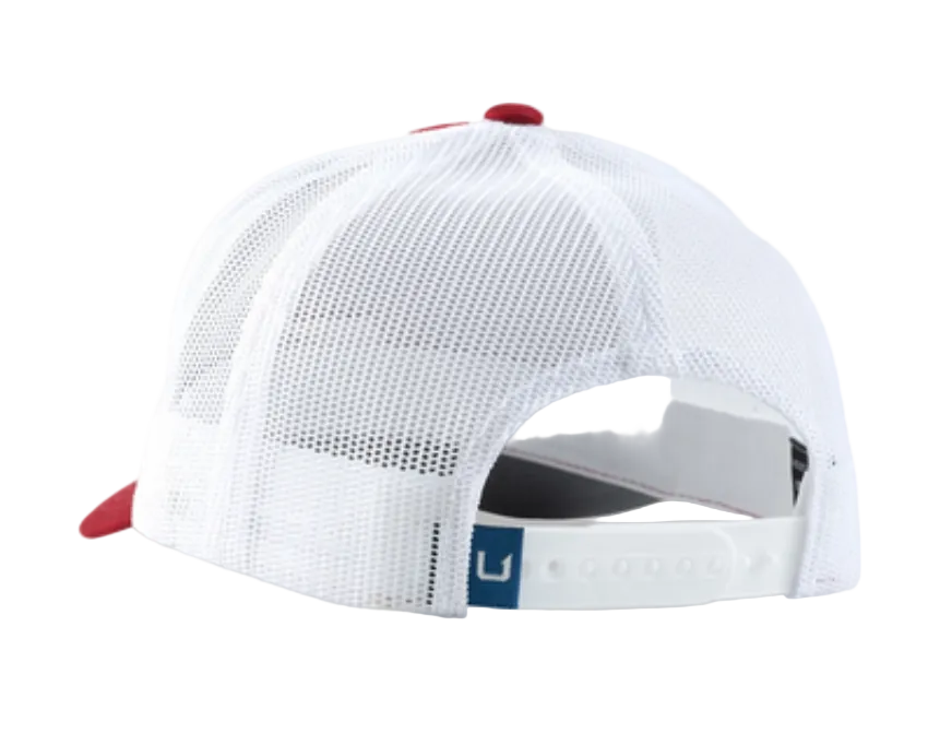 Huk Performance Fishing Trucker Hat Scarlet Blaze