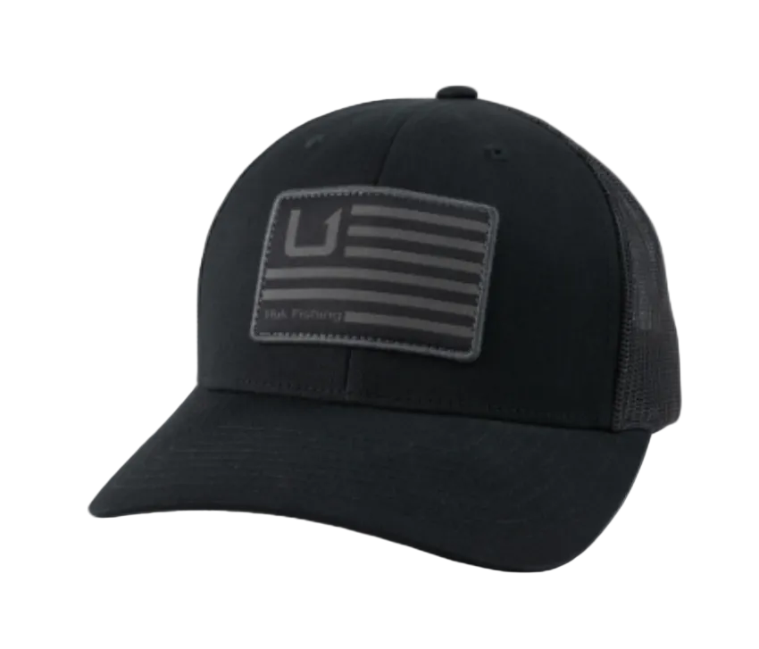 Huk and Bars Trucker Hat Black
