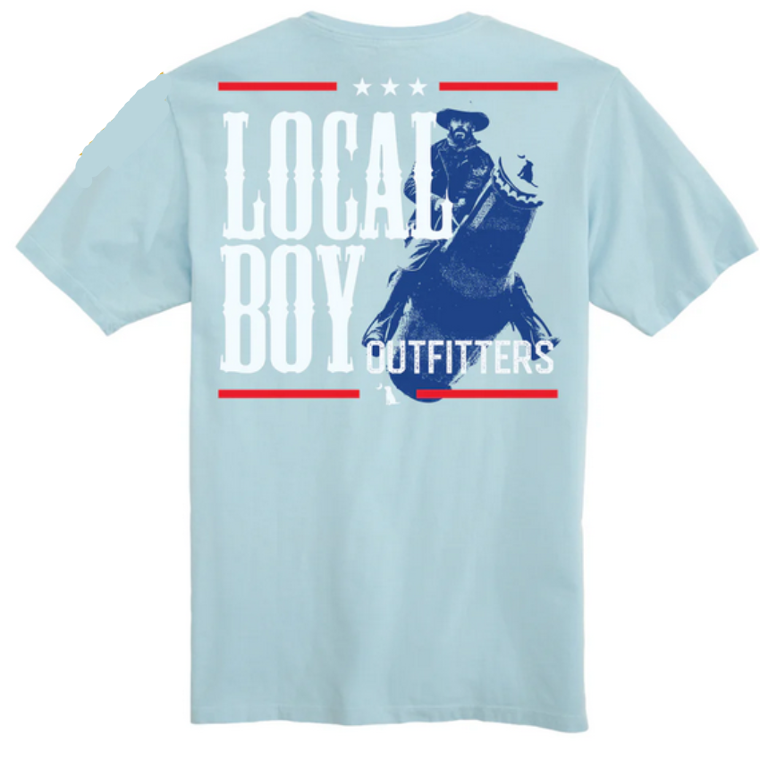 Local Boy Men's Beer Wrangler SS Tee Chambray