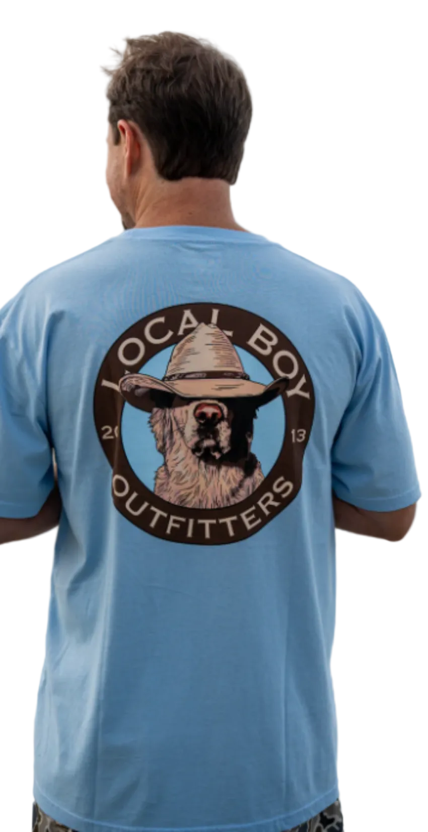 Local Boy Men's Lone Retriever SS Tee Washed Denim