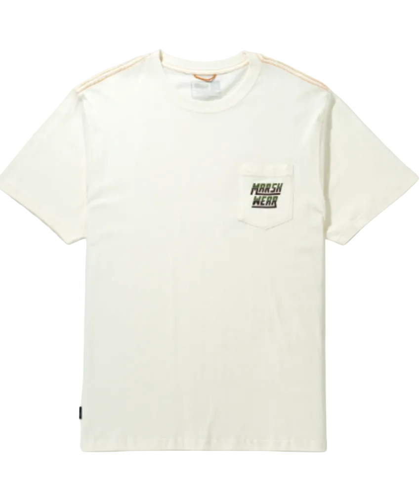 Marsh Wear Men's Text SS Shirt Vintage White