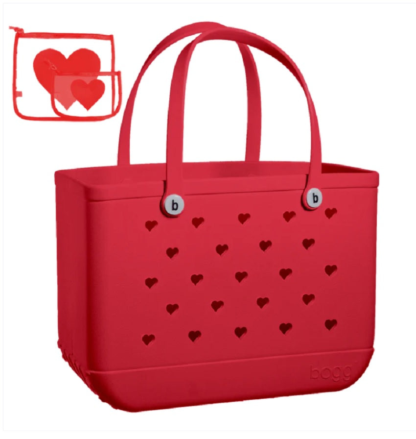 Bogg Bag Large Heart Bogg Tote Bag - Red Heart