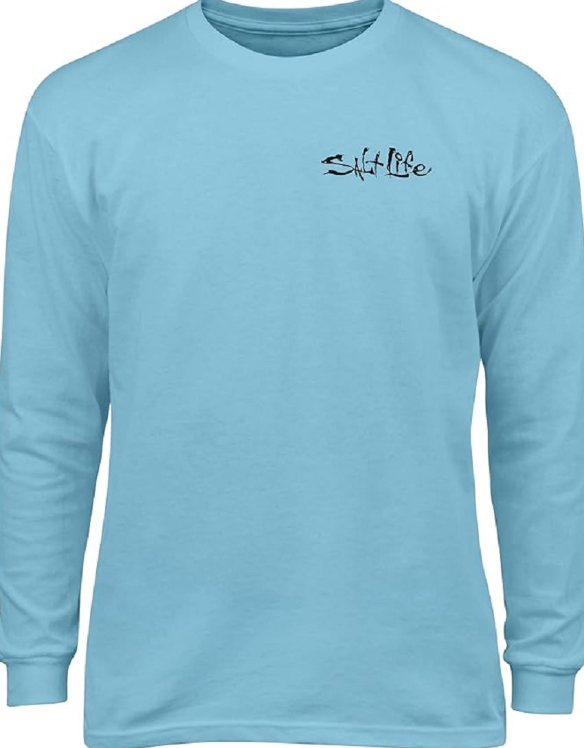 Salt Life Liquid Depth Badge Youth T-Shirt Long Sleeve