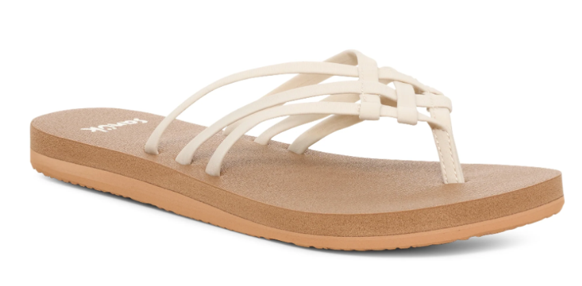 Sanuk Women's Yoga Sandy II Sandal Tan/White