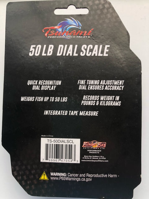 Tsunami 50lb Dial Scale w/ Integrated Tape Measure
