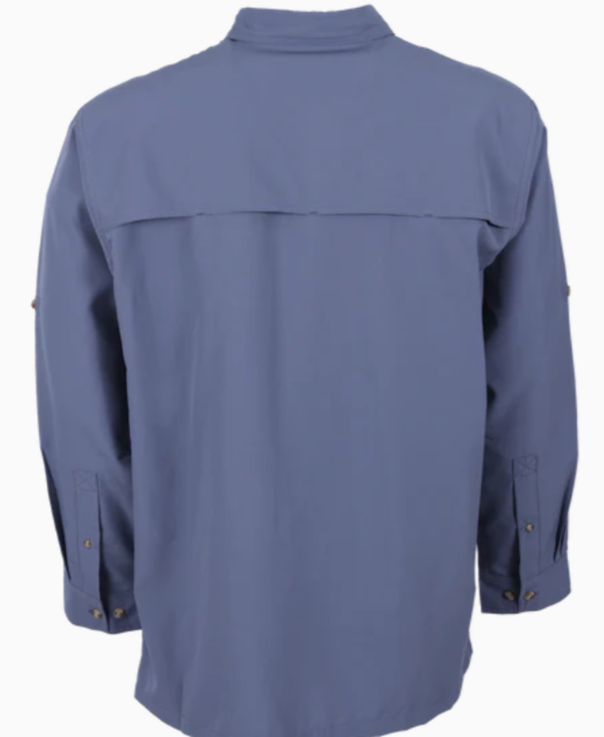 Bimini Bay Men's Flats V LS Shirt Grisaille
