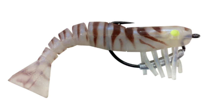 Vudu Weedless Shrimp Tiger 3 1/2" 2pk
