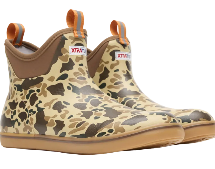 XTRATUF Men's 6" Ankle Deck Boot (Duck Camo)