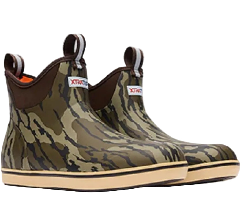 XTRATUF Men's 6" Ankle Deck Boot (Mossy Oak Bottomland)