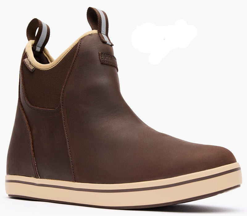 XTRATUF Men's 6" Leather Ankle Deck Boot (Brown)