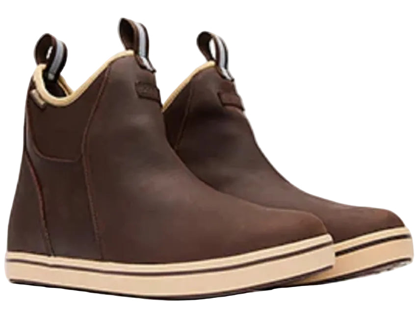 XTRATUF Men's 6" Leather Ankle Deck Boot (Brown)