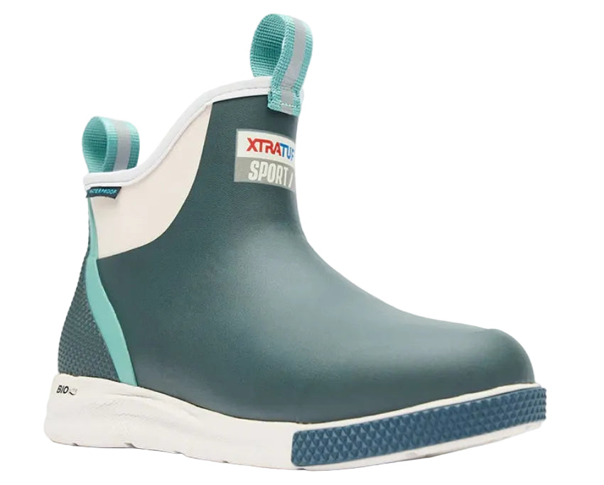 XTRATUF Women's 6" Ankle Deck Boot Sport (Stormy Blue)