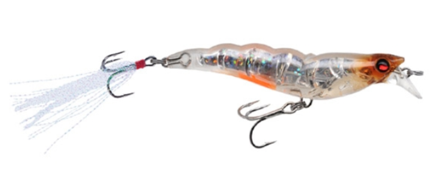 YO-ZURI Crystal 3D Shrimp 3 1/2" Tiger Shrimp