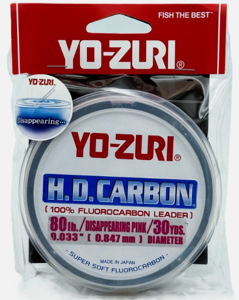 YO-ZURI HD Flourocarbon 80 lb 30 yds Clear
