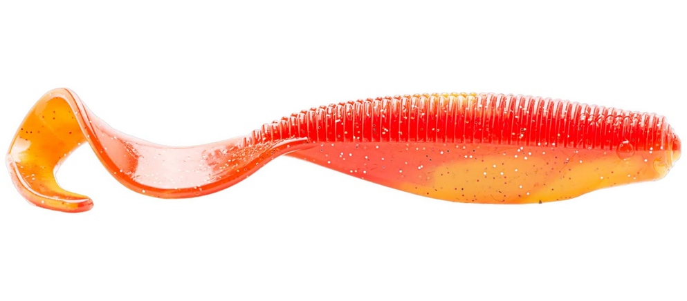 Z-Man Curly Tailz Scented Grub 4" 5PK Bleeding Banana