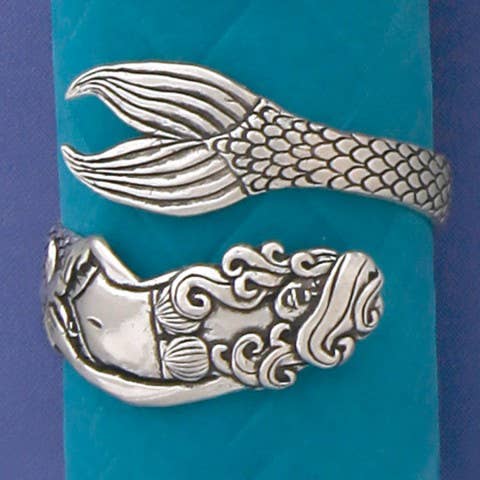 Basic Spirit Pewter Mermaid Wrap Bracelet JBC-22