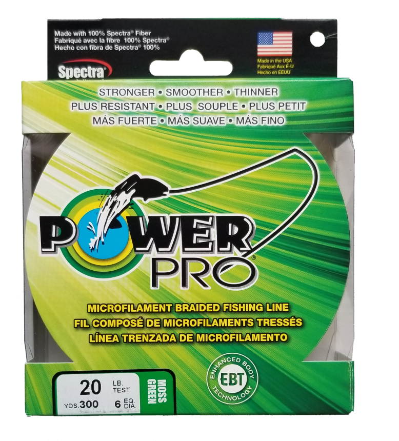 300 pound braided fishing line Power Pro Braided Line Moss Green / 300 Yards / 20 lb