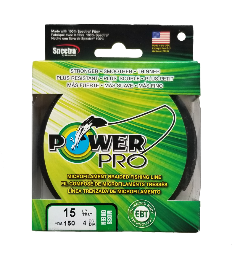 Power Pro Moss Green 15 lb 150 yds Braided Fishing Line