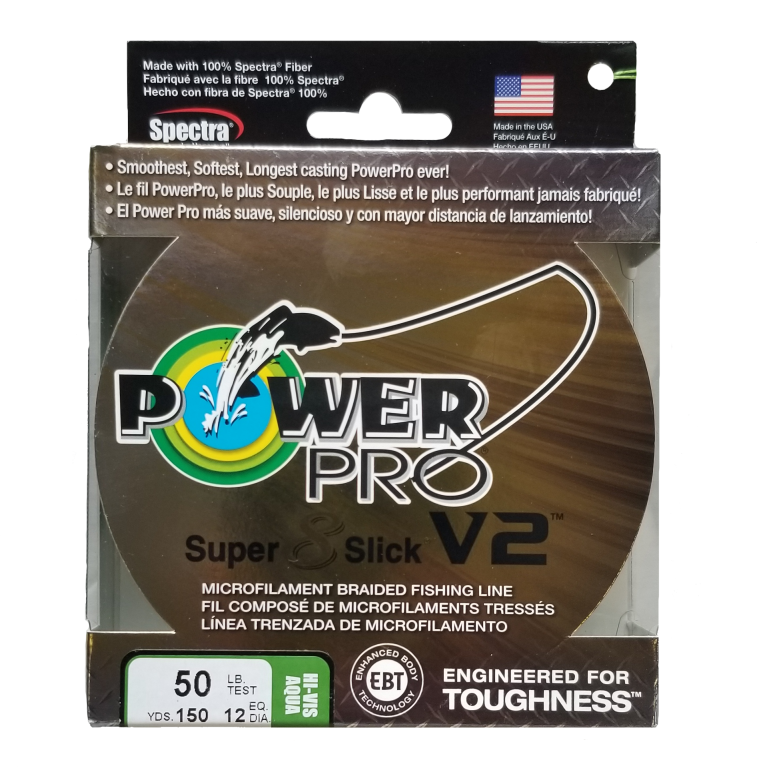 Power Pro Super Slick V2 Braided Line Aqua Green / 50lb