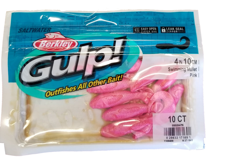 Berkley Gulp! Swimming Mullet Pink 4"